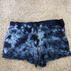 Mudd Blue Tie-Dye Lace Casual Shorts